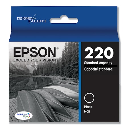 Epson T220120S (220) DURABrite Ultra Ink, 175 Page-Yield, Black T220120S